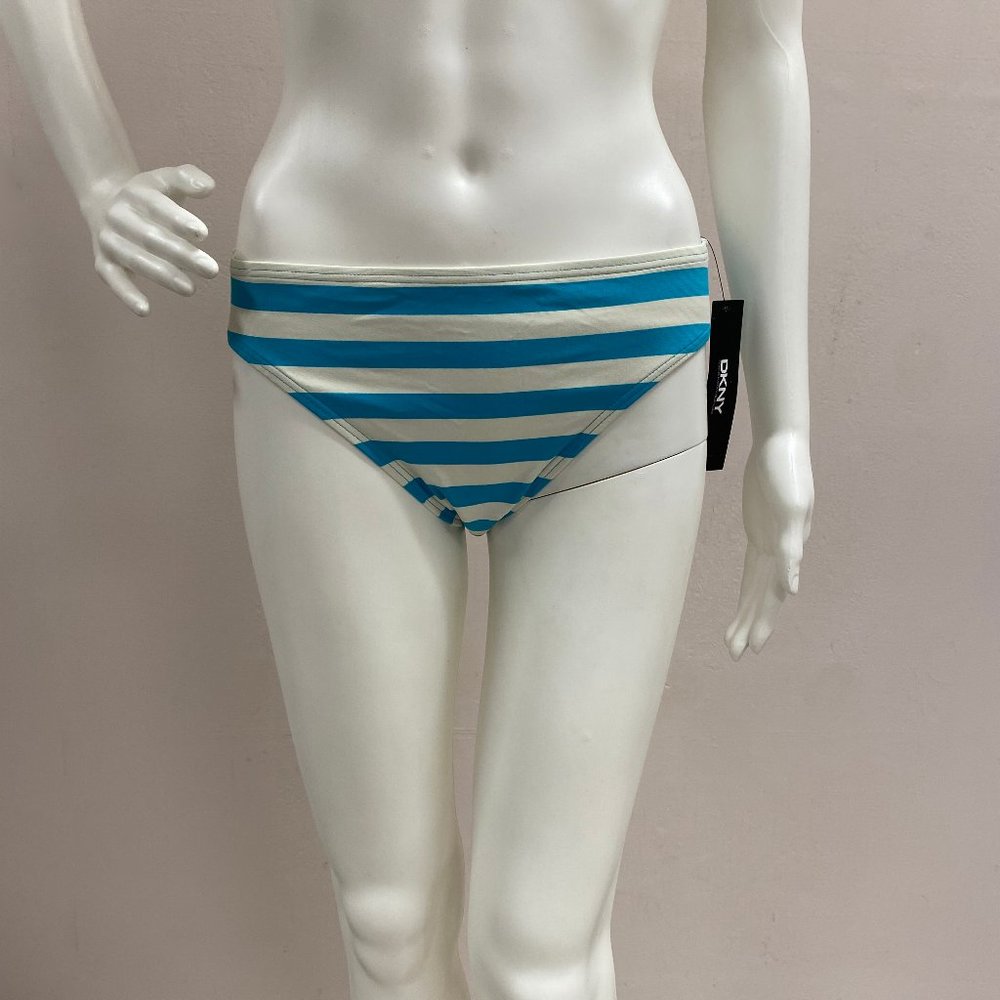 DKNY Classic Striped Bikini Swim Bottom Size L